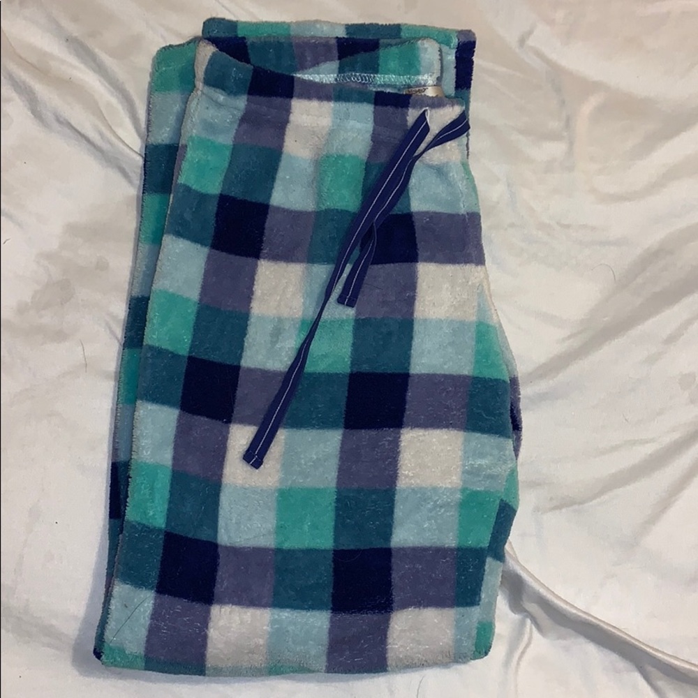 Blue plaid PJ pants size medium